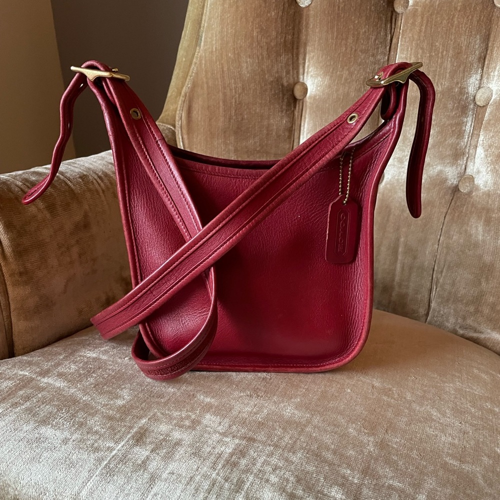 Vintage Coach 9950 Janice Leather Bag Red